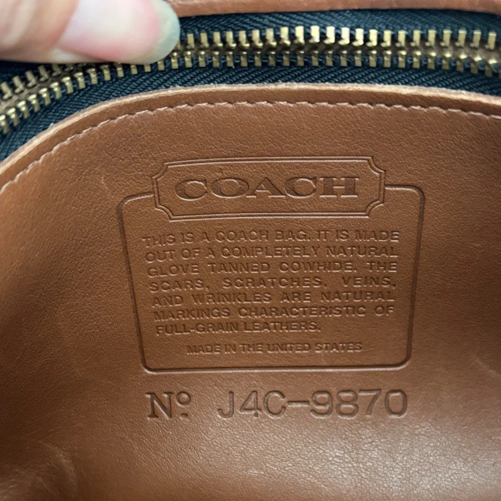 Coach Vintage Brown‎ Leather 9870 Court Crossbody Bag